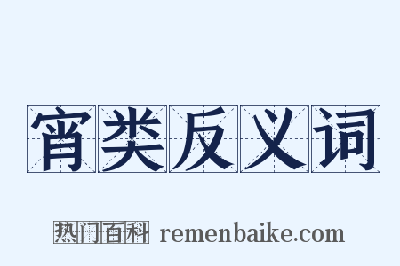 宵类反义词是什么意思的图片